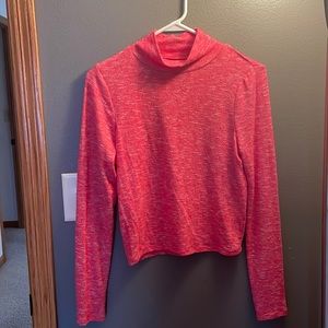 SO cozy mock neck. Light red , fleece